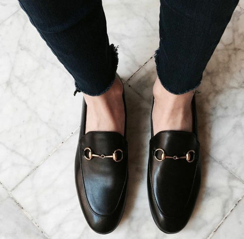OLIVE SİYAH TOKALI LOAFER